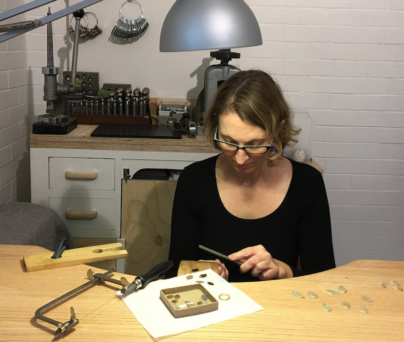 Melanie Ihnen at the bench (detail), 2019. Photo: Jennifer Fahey